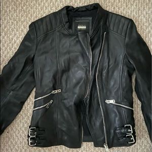 Zara black leather jacket! Like new, only wore once